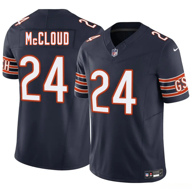 Men's Chicago Bears #24 Nick McCloud Navy 2025 F.U.S.E. Vapor Untouchable Limited Stitched Football Jersey
