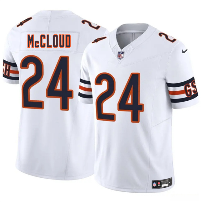 Men's Chicago Bears #24 Nick McCloud White 2025 F.U.S.E. Vapor Untouchable Limited Stitched Football Jersey
