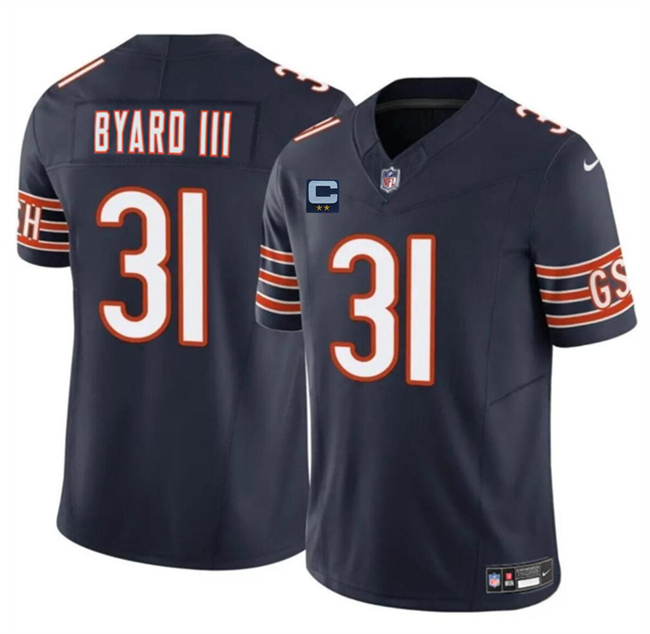 Men's Chicago Bears #31 Kevin Byard III Navy 2025 F.U.S.E. With 2-Star C Patch Vapor Untouchable Limited Stitched Football Jersey Men's Chicago Bears #31 Kevin Byard III Navy 2025 F.U.S.E. With 2-Star C Patch Vapor Untouchable Limited Stitched Football Jersey