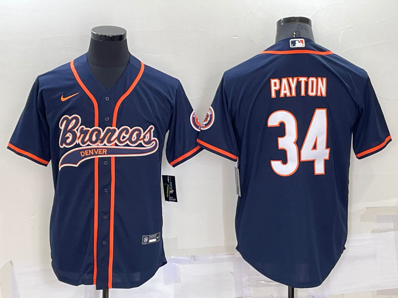 Men's Chicago Bears #34 Walter Payton Navy Cool Base Stitched Baseball Jersey Men's Chicago Bears #34 Walter Payton Navy Cool Base Stitched Baseball Jersey