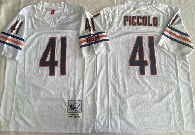 Men's Chicago Bears #41 Brian Piccolo White Limited Stitched Football Jersey Men's Chicago Bears #41 Brian Piccolo White Limited Stitched Football Jersey