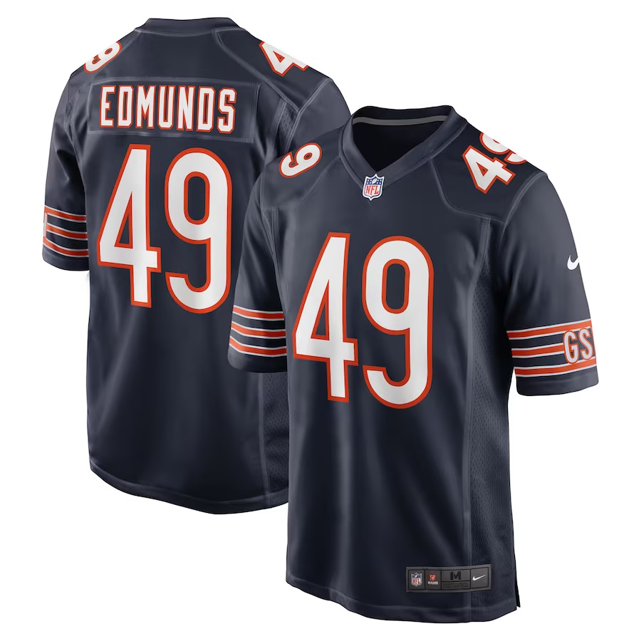 Men's Chicago Bears #49 Tremaine Edmunds Navy Vapor untouchable Limited Stitched Jersey Men's Chicago Bears #49 Tremaine Edmunds Navy Vapor untouchable Limited Stitched Jersey