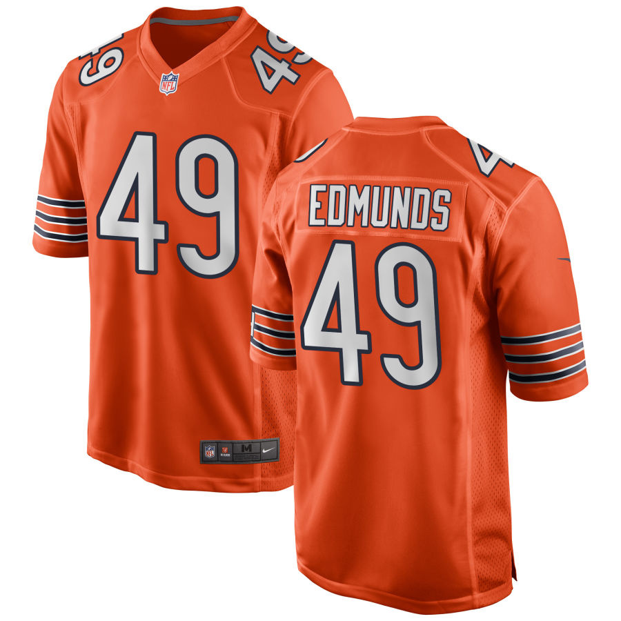 Men's Chicago Bears #49 Tremaine Edmunds Orange Vapor untouchable Limited Stitched Jersey Men's Chicago Bears #49 Tremaine Edmunds Orange Vapor untouchable Limited Stitched Jersey