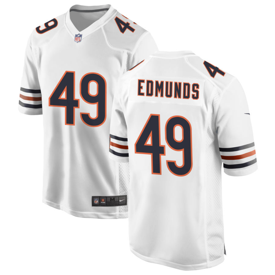 Men's Chicago Bears #49 Tremaine Edmunds White Vapor untouchable Limited Stitched Jersey Men's Chicago Bears #49 Tremaine Edmunds White Vapor untouchable Limited Stitched Jersey