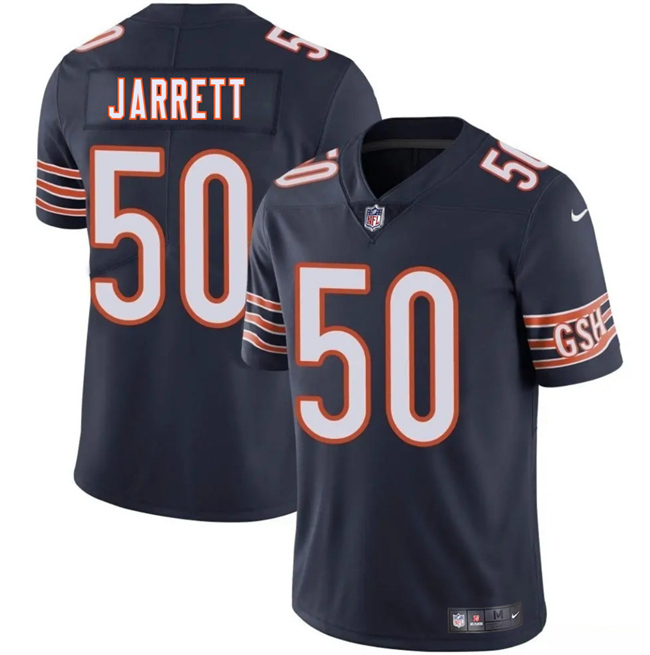 Men's Chicago Bears #50 Grady Jarrett Navy 2025 Vapor Stitched Football Jersey