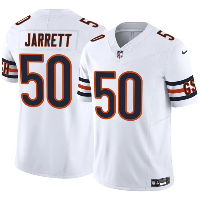 Men's Chicago Bears #50 Grady Jarrett White 2025 F.U.S.E. Vapor Untouchable Limited Stitched Football Jersey Men's Chicago Bears #50 Grady Jarrett White 2025 F.U.S.E. Vapor Untouchable Limited Stitched Football Jersey