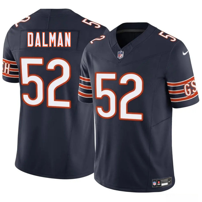 Men's Chicago Bears #52 Drew Dalman Navy 2025 F.U.S.E. Vapor Stitched Football Jersey Men's Chicago Bears #52 Drew Dalman Navy 2025 F.U.S.E. Vapor Stitched Football Jersey