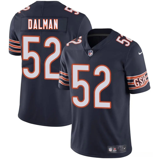 Men's Chicago Bears #52 Drew Dalman Navy 2025 Vapor Stitched Football Jersey Men's Chicago Bears #52 Drew Dalman Navy 2025 Vapor Stitched Football Jersey