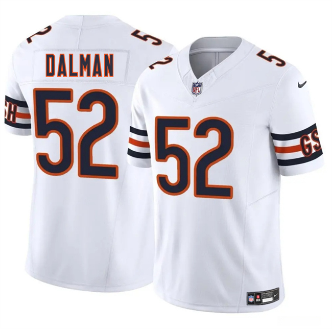 Men's Chicago Bears #52 Drew Dalman White 2025 F.U.S.E. Vapor Stitched Football Jersey Men's Chicago Bears #52 Drew Dalman White 2025 F.U.S.E. Vapor Stitched Football Jersey