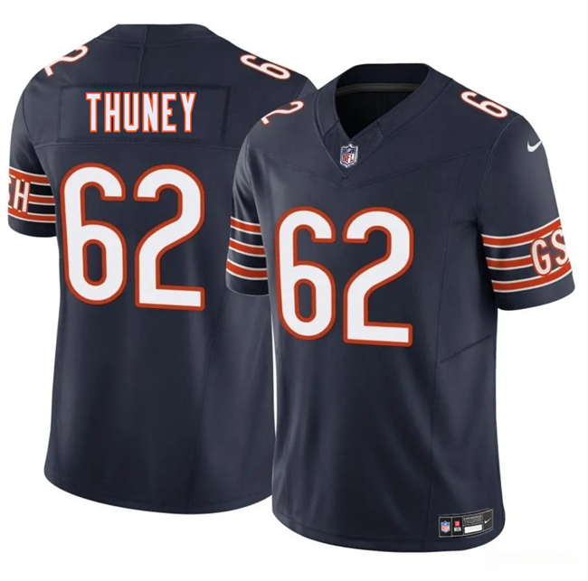 Men's Chicago Bears #62 Joe Thuney Navy 2025 F.U.S.E. Vapor Stitched Football Jersey