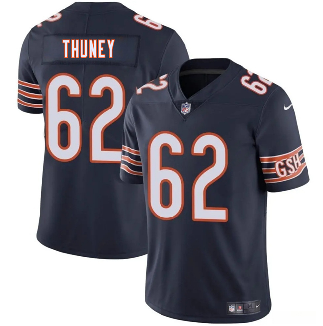 Men's Chicago Bears #62 Joe Thuney Navy 2025 Vapor Stitched Football Jersey Men's Chicago Bears #62 Joe Thuney Navy 2025 Vapor Stitched Football Jersey