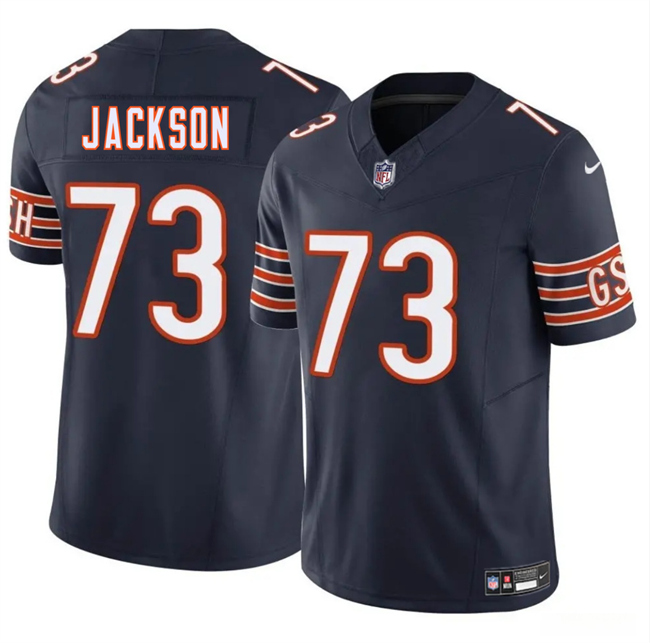 Men's Chicago Bears #73 Jonah Jackson Navy 2025 F.U.S.E. Vapor Stitched Football Jersey Men's Chicago Bears #73 Jonah Jackson Navy 2025 F.U.S.E. Vapor Stitched Football Jersey