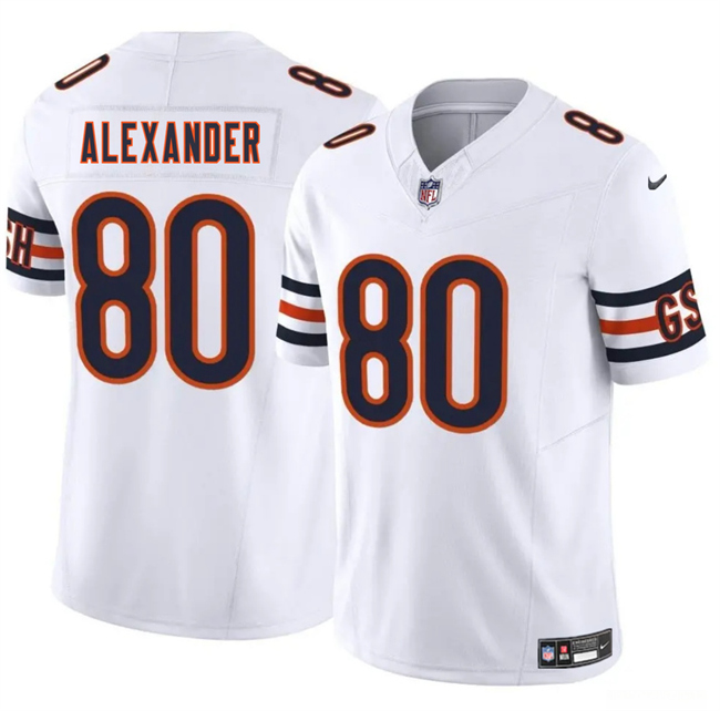 Men's Chicago Bears #80 Maurice Alexander White 2025 F.U.S.E. Vapor Stitched Football Jersey