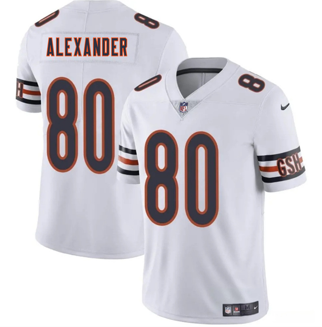 Men's Chicago Bears #80 Maurice Alexander White 2025 Vapor Stitched Football Jersey Men's Chicago Bears #80 Maurice Alexander White 2025 Vapor Stitched Football Jersey