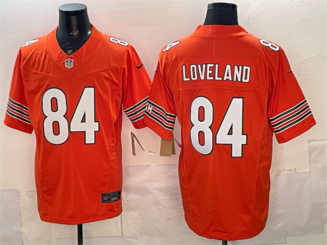 Men's Chicago Bears #84 Colston Loveland Orange 2025 Draft F.U.S.E. Vapor Untouchable Limited Stitched Football Jersey Men's Chicago Bears #84 Colston Loveland Orange 2025 Draft F.U.S.E. Vapor Untouchable Limited Stitched Football Jersey
