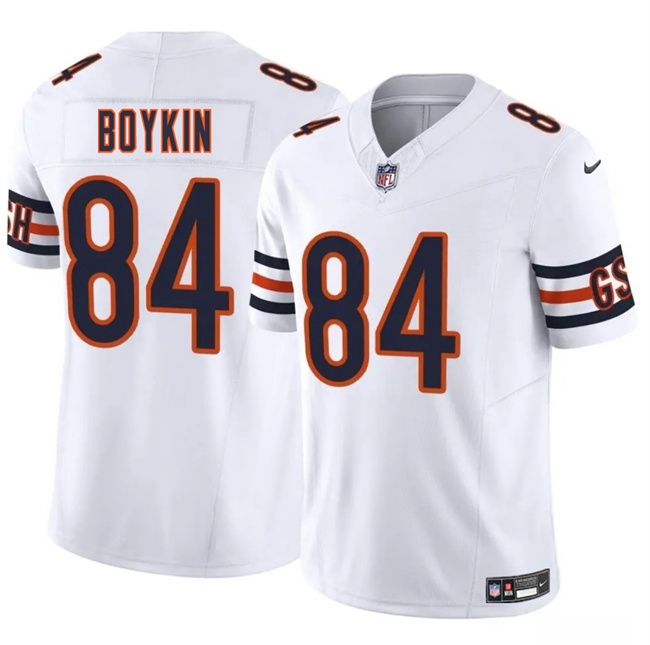 Men's Chicago Bears #84 Miles Boykin White 2025 F.U.S.E. Vapor Untouchable Limited Stitched Football Jersey