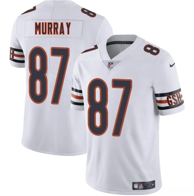 Men's Chicago Bears #87 Jordan Murray White 2025 Vapor Stitched Football Jersey