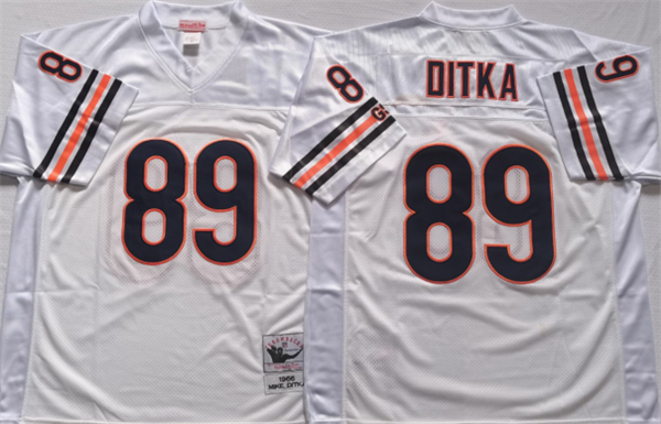 Men's Chicago Bears #89 DITKA White Limited Stitched Jersey Men's Chicago Bears #89 DITKA White Limited Stitched Jersey
