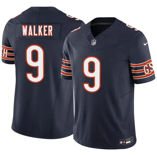 Men's Chicago Bears #9 Jahdae Walker Navy 2026 F.U.S.E. Vapor Untouchable Limited Stitched Football Jersey Men's Chicago Bears #9 Jahdae Walker Navy 2026 F.U.S.E. Vapor Untouchable Limited Stitched Football Jersey