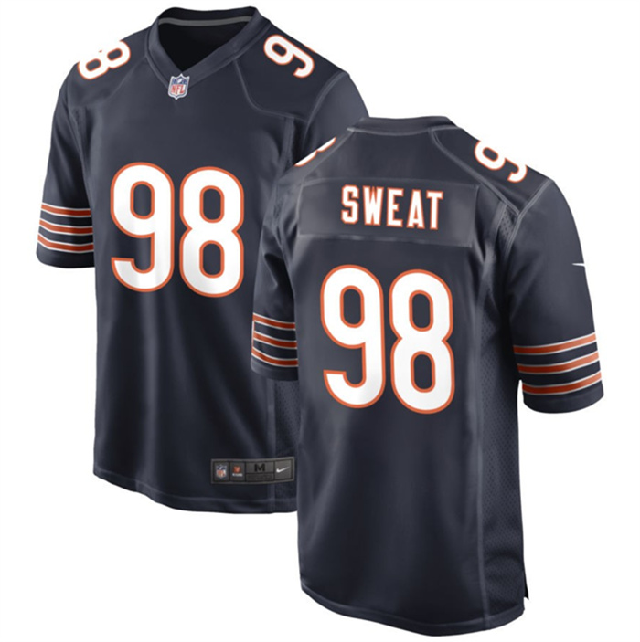 Men's Chicago Bears #98 Montez Sweat Navy Stitched Game Football Jersey Men's Chicago Bears #98 Montez Sweat Navy Stitched Game Football Jersey