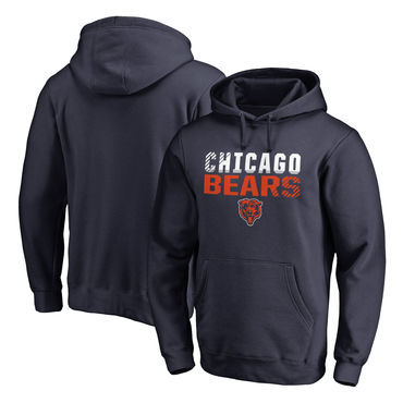 Men's Chicago Bears NFL Pro Line By Fanatics Branded Navy Iconic Collection Fade Out Pullover Hoodie