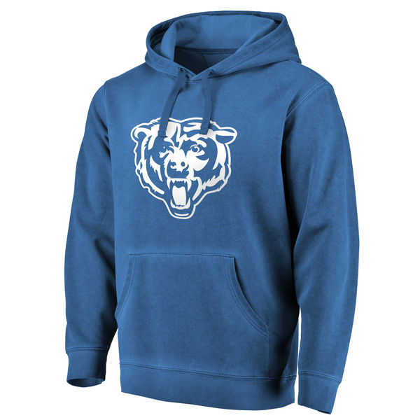 Men's Chicago Bears NFL Pro Line By Fanatics Branded Navy White Logo Shadow Washed Pullover Hoodie