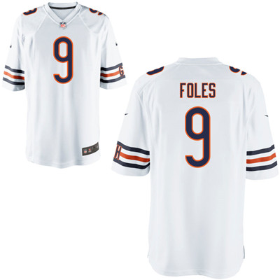 Men's Chicago Bears Nick Foles #9 White Limited Jersey Men's Chicago Bears Nick Foles #9 White Limited Jersey