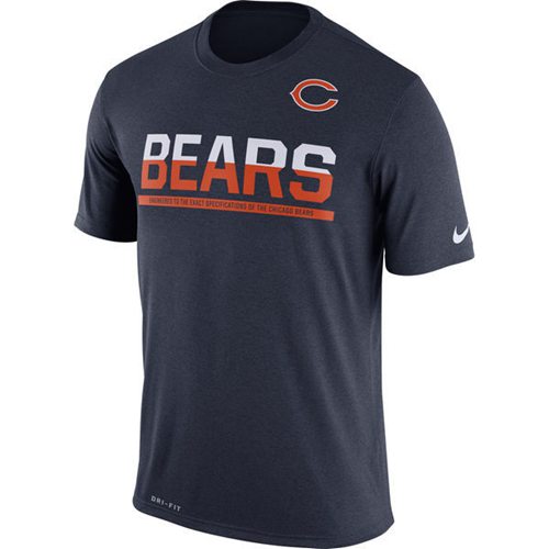 Men's Chicago Bears Nike Practice Legend Performance T-Shirt Navy Men's Chicago Bears Nike Practice Legend Performance T-Shirt Navy