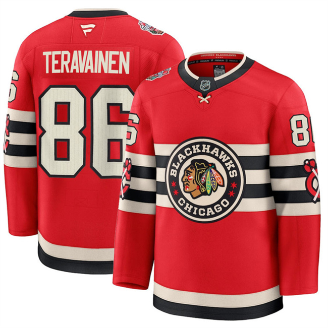 Men's Chicago Blackhawks #86 Teuvo Teravainen Red 2024-25 Winter Classic Stitched Hockey Jersey Men's Chicago Blackhawks #86 Teuvo Teravainen Red 2024-25 Winter Classic Stitched Hockey Jersey