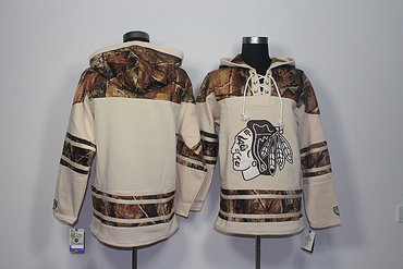 Men's Chicago Blackhawks Old Time Hockey Natural Realtree Camo Xtra Lacer Hoodie