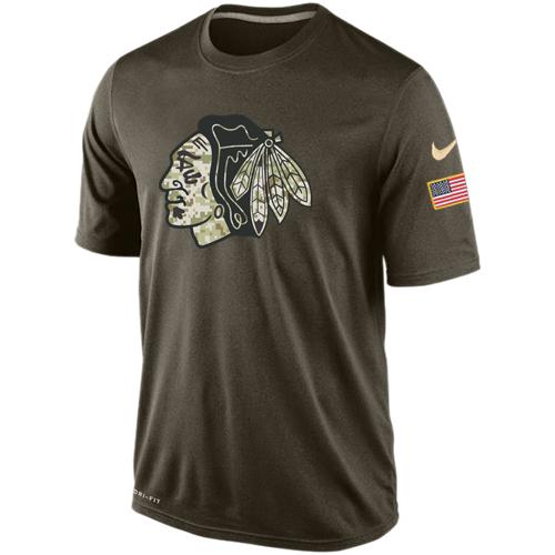 Men's Chicago Blackhawks Salute To Service Nike Dri-FIT T-Shirt Men's Chicago Blackhawks Salute To Service Nike Dri-FIT T-Shirt