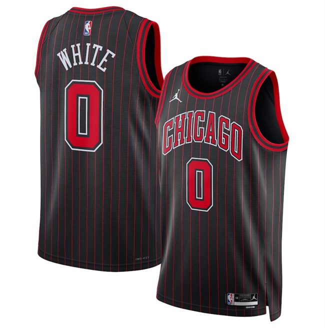 Men's Chicago Bulls #0 Coby White White 202 25 City Edition Stitched Basketball Jersey Men's Chicago Bulls #0 Coby White White 202 25 City Edition Stitched Basketball Jersey