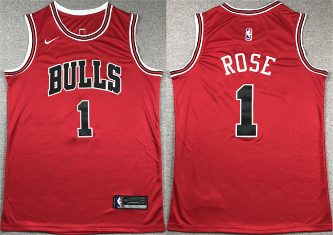 Men's Chicago Bulls #1 Derrick Rose Red Stitched Basketball Jersey Men's Chicago Bulls #1 Derrick Rose Red Stitched Basketball Jersey