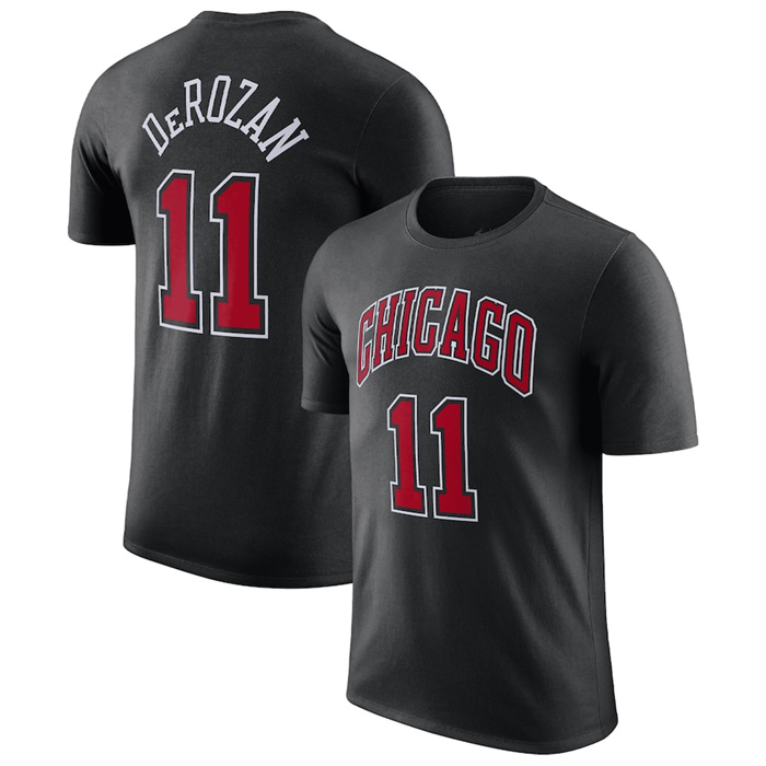 Men's Chicago Bulls #11 DeMar DeRozan Red 2022 23 Statement Edition Name & Number T-Shirt Men's Chicago Bulls #11 DeMar DeRozan Red 2022 23 Statement Edition Name & Number T-Shirt
