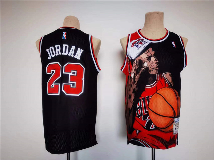 Men's Chicago Bulls #23 Michael Jordan Black Stitched Jersey Men's Chicago Bulls #23 Michael Jordan Black Stitched Jersey