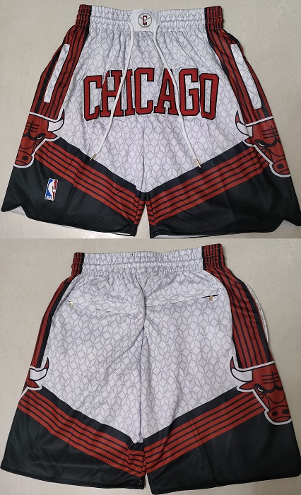 Men's Chicago Bulls 2022 23 City Edition White Shorts (Run Small) 001 Men's Chicago Bulls 2022 23 City Edition White Shorts (Run Small) 001