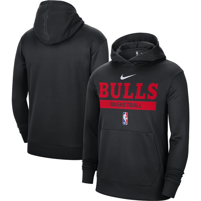 Men's Chicago Bulls Black Spotlight Fleece Overhead Hoodie Men's Chicago Bulls Black Spotlight Fleece Overhead Hoodie