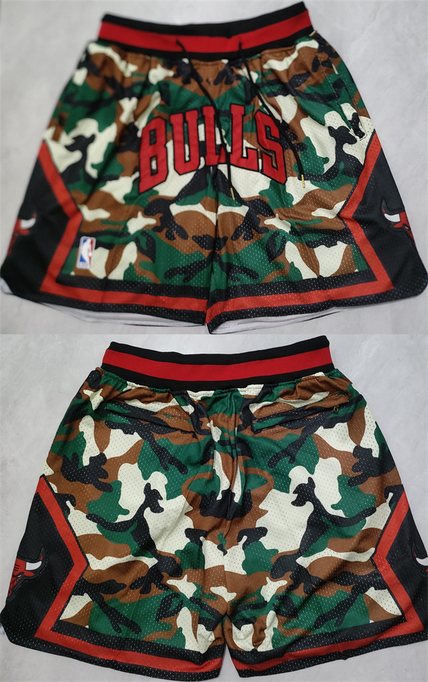 Men's Chicago Bulls Camo Grey Shorts (Run Small)1