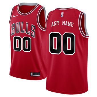 Men's Chicago Bulls Nike Red Custom Jersey Men's Chicago Bulls Nike Red Custom Jersey