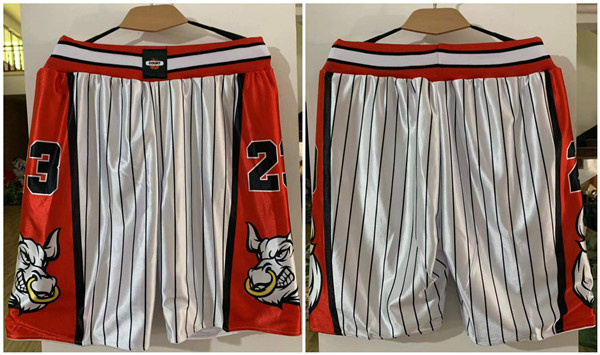 Men's Chicago Bulls White Red Shorts (Run Small)