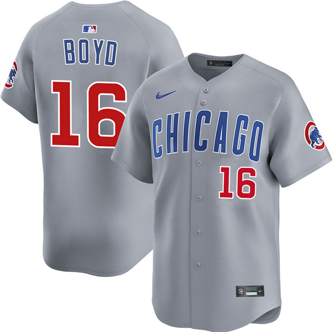 Men's Chicago Cubs #16 Matthew Boyd Grey Limited Stitched Baseball Jersey Men's Chicago Cubs #16 Matthew Boyd Grey Limited Stitched Baseball Jersey