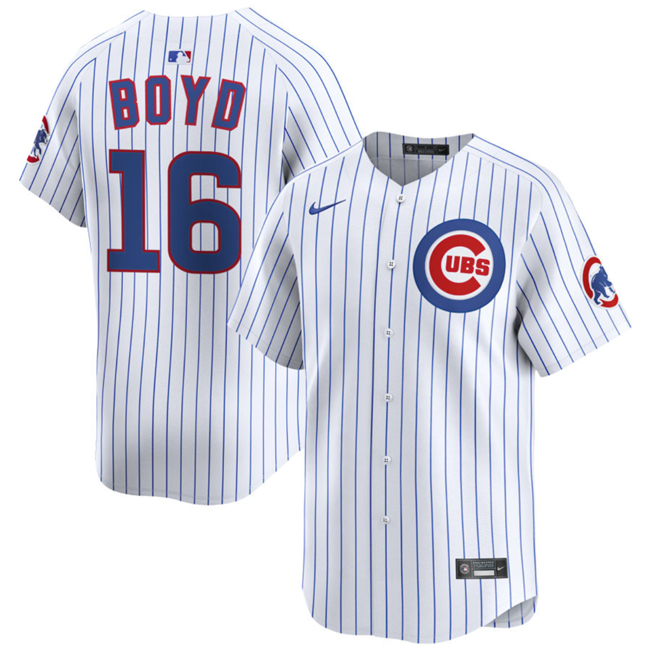 Men's Chicago Cubs #16 Matthew Boyd White Home Limited Stitched Baseball Jersey Men's Chicago Cubs #16 Matthew Boyd White Home Limited Stitched Baseball Jersey