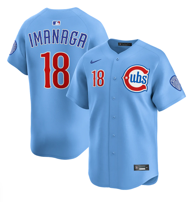 Men's Chicago Cubs #18 Shōta Imanaga Blue 2024 25 2nd Alternate Limited Stitched Baseball Jersey Men's Chicago Cubs #18 Shōta Imanaga Blue 2024 25 2nd Alternate Limited Stitched Baseball Jersey