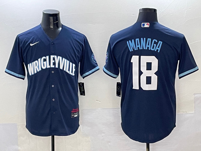 Men's Chicago Cubs #18 Shōta Imanaga Navy City Connect Stitched Baseball Jersey