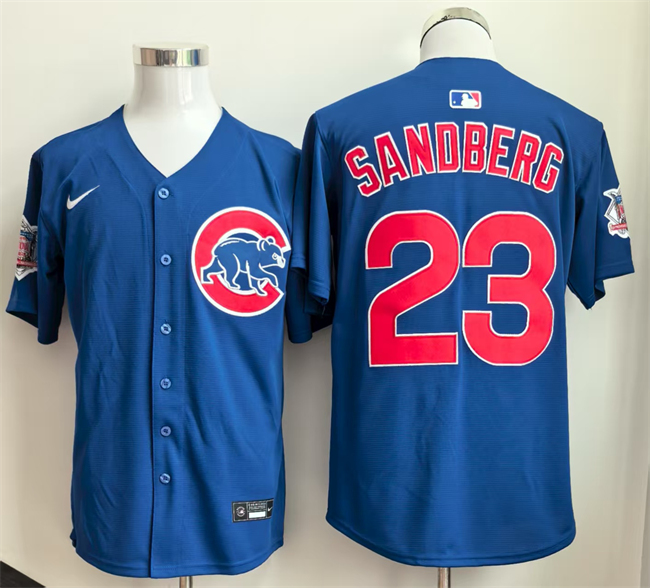 Men's Chicago Cubs #23 Ryne Sandberg Royal Limited Stitched Baseball Jersey Men's Chicago Cubs #23 Ryne Sandberg Royal Limited Stitched Baseball Jersey