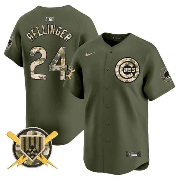 Men's Chicago Cubs #24 Cody Bellinger Green Armed Forces Day Vapor Limited Stitched Baseball Jersey Men's Chicago Cubs #24 Cody Bellinger Green Armed Forces Day Vapor Limited Stitched Baseball Jersey
