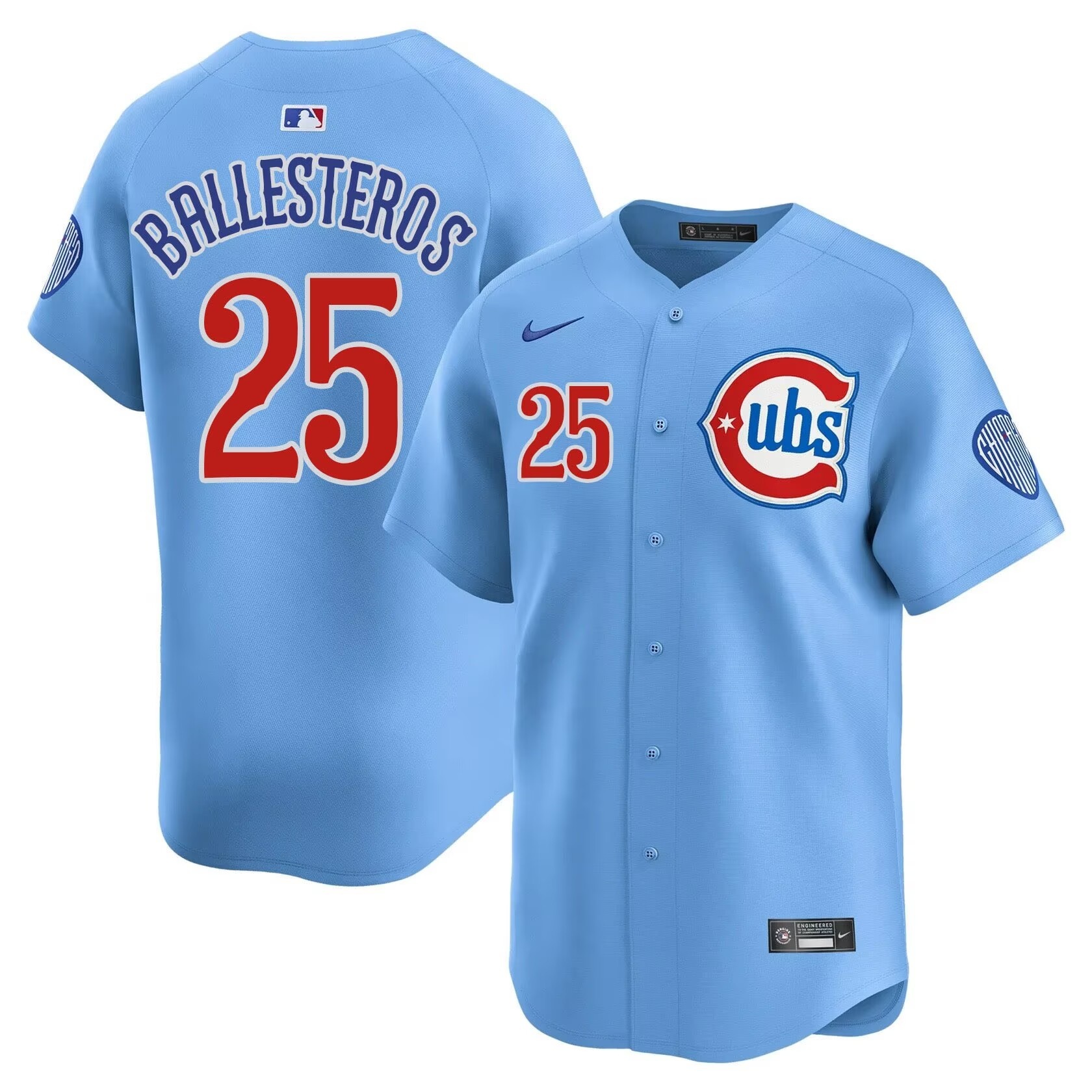 Men's Chicago Cubs #25 Moises ballesteros Blue 2024 25 2nd Alternate Limited Stitched Baseball Jersey Men's Chicago Cubs #25 Moises ballesteros Blue 2024 25 2nd Alternate Limited Stitched Baseball Jersey