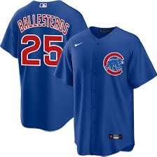 Men's Chicago Cubs #25 Moises ballesteros Blue Cool Base Stitched Baseball Jersey Men's Chicago Cubs #25 Moises ballesteros Blue Cool Base Stitched Baseball Jersey