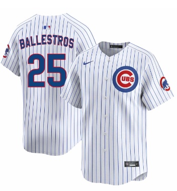 Men's Chicago Cubs #25 Moises ballesteros White Cool Base Stitched Baseball Jersey Men's Chicago Cubs #25 Moises ballesteros White Cool Base Stitched Baseball Jersey