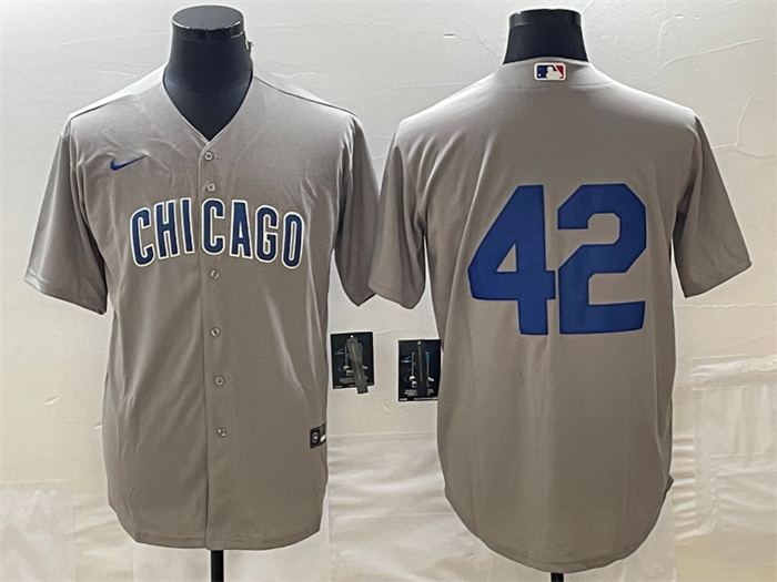 Men's Chicago Cubs #42 Bruce Sutter Gray Cool Base Stitched Jersey Men's Chicago Cubs #42 Bruce Sutter Gray Cool Base Stitched Jersey